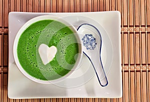 Chilled pea soup