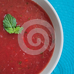 Chilled watermelon gazpacho