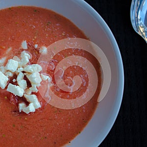 Chilled watermelon gazpacho