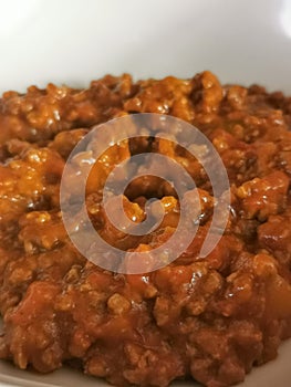 Chilli con carne dish