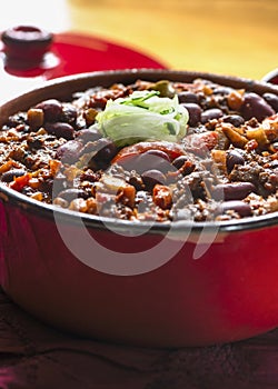 Chilli con carne slow cooked