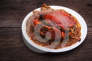 Chilli crab asia cuisine.