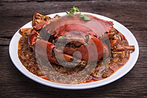 Chilli crab asia cuisine. photo
