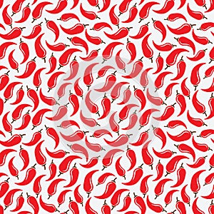 Chilli pepper seamless pattern