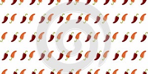 Chilli Pepper Seamless Pattern Design. Chilli Background Vector