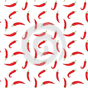 Chilli pepper seamless pattern. illustration