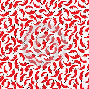 Chilli pepper seamless pattern photo