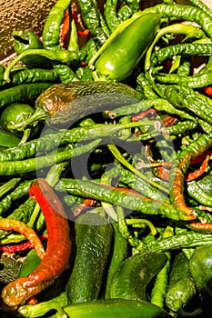 Chilli peppers making a background