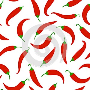 Chilli peppers seamless pattern