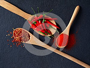 Chilli, Red Pepper Flakes and Chilli Powder photo