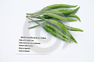 Chillies with good qualification for health. Photo for education. Teaching aid.