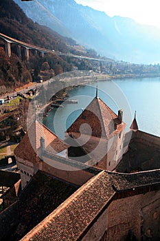 Chillon Castle and Lake Geneva