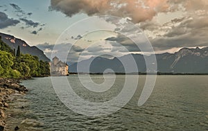 The Chillon castle in Montreux, Switzerland