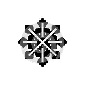 Chilly flake snowflake icon