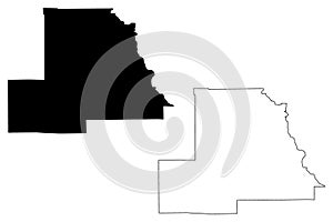 Chilton County, Alabama Counties in Alabama, United States of America,USA, U.S., US map vector illustration, scribble sketch photo