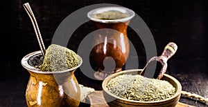 ChimarrÃ£o, infusion of hot tea made from brazilian yerba mate