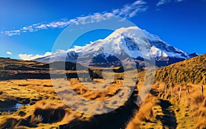 Chimborazo Adventure Scaling Ecuador Iconic Peak. Generative AI