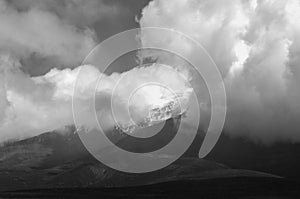 Chimborazo, a currently inactive stratovolcano in the Cordillera of the Ecuadorian Andes