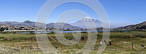 Chimborazo mountain panorama in Ecuador