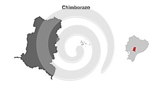 Chimborazo outline map photo