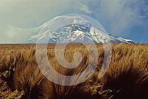 Chimborazo is a stratovolcano photo