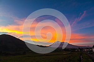 Chimborazo at sunset