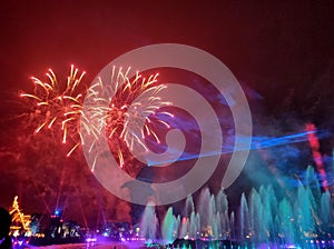 Chimelong fireworks show in Zhuhai, Guangdong, China