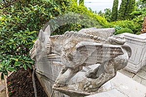 Chimera sculpture about Livadia Palace, the Residence of Russian Tsars in Livadia, Crimea photo