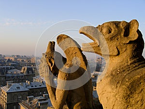 Chimeres watching over Paris. photo