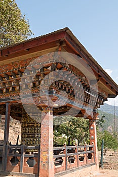 Chimi Lhakhang, the Fertility Temple, a Buddhist monastery in Punakha, Bhutan