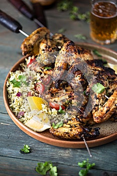 Chimichurri Barbecue Chicken with Spicy Rice Salad photo