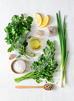 Chimichurri basic ingredients