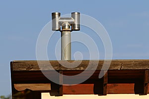 Chimney against blue sky