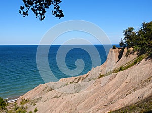 Chimney Bluff pinnacle shoreline on Lake Ontario