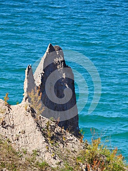 Chimney Bluff single pinnacle on Lake Ontario a Great Lake