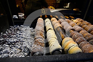 Chimney Cake at Christmas Market, Prague, Czech Republic