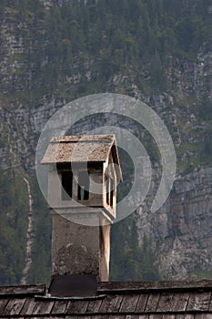 Chimney in city Halstadt, Austria