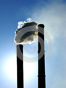 Chimney from coal power-plant