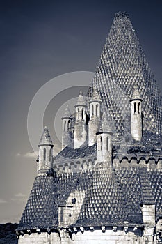 Chimenea de La cocina de real la abadía, Francia 