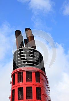 Chimney ob cruise liner.