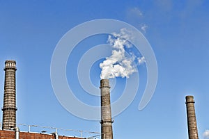 Chimney, pollution, sky, steam, factory, smoke, co2,