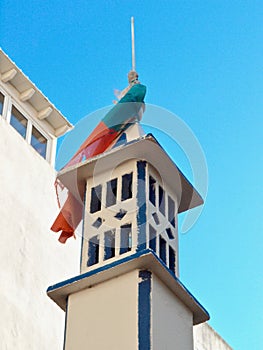 Chimney in Portugal on the roof of a house