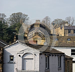 Chimney pots and rooftops