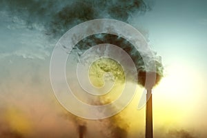 Chimney results in air pollution from the industrial activity