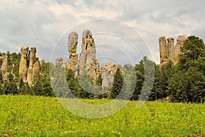 Chimney rock monoliths in Valley of the Monks