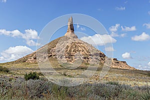 Chimney Rock seen from the east photo