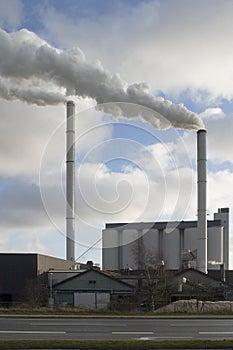 Chimney and smoke