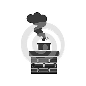 Chimney Smoke Icon Vector