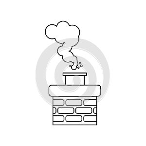 Chimney Smoke Icon Vector