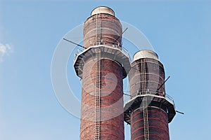 Chimney-stalk against blue sky